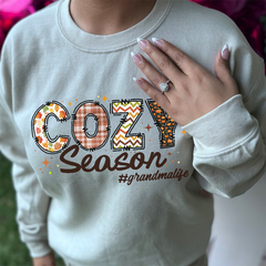 Lofaris Custom Cozy Season Autumn Vibe Grandma Sweatshirt