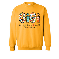 Lofaris Custom Cute Dots Gigi Fishing And Grandkids Sweatshirt