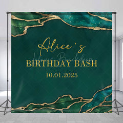 Lofaris Custom Dark Green Glitter Texture Birthday Backdrop