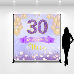 Lofaris Custom Diamond Balloon Purple 30th Birthday Backdrop