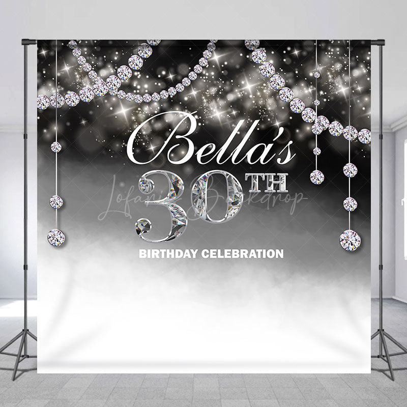 Lofaris Custom Diamonds Bokeh Fantasy 30th Birthday Backdrop