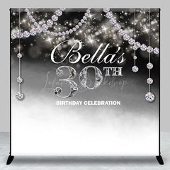 Lofaris Custom Diamonds Bokeh Fantasy 30th Birthday Backdrop