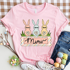 Lofaris Custom Easter Bunny Mimi And Kids Family T-Shirt