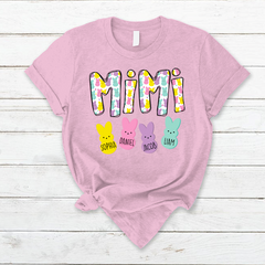 Lofaris Custom Easter Day Mimi And Kids Cute Bunny T-Shirt