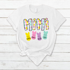 Lofaris Custom Easter Day Mimi And Kids Cute Bunny T-Shirt