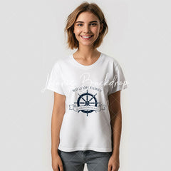 Lofaris Custom Family Cruise Nautical Wheel Vacation T-Shirt