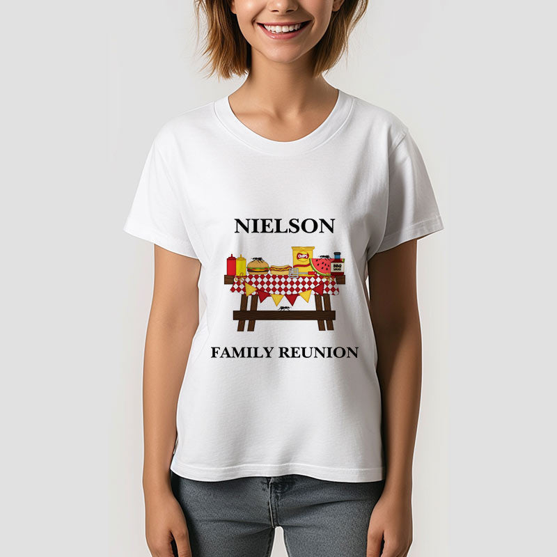 Lofaris Custom Family Reunion T-Shirt with Picnic