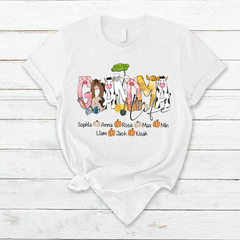 Lofaris Custom Farm Animal Doodle Grandma And Kids T - Shirt