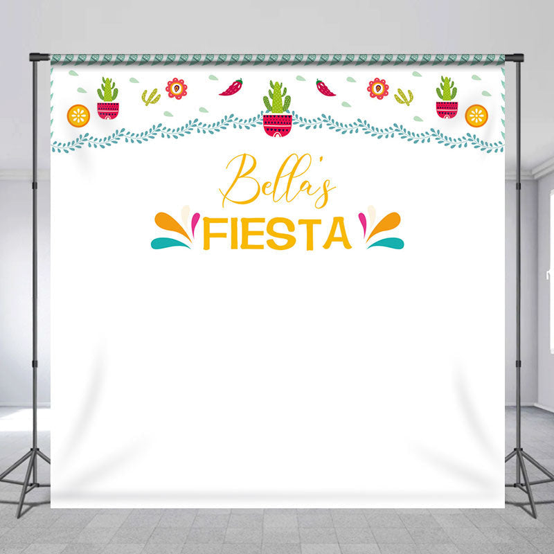 Lofaris Custom Fiesta Birthday Photo Booth Backdrop For Lady