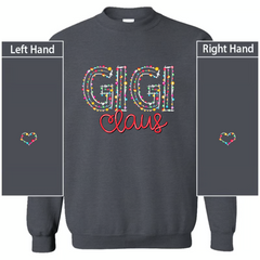 Lofaris Custom Gigi Claus Christmas lights Kids Sweatshirt