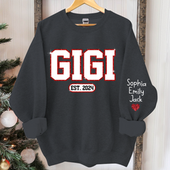 Lofaris Custom Gigi Glitter And Kids Merry Christmas Sweatshirt