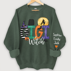 Lofaris Custom Gigi Witch Halloween And Grandkids Sweatshirt