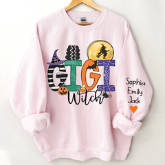 Lofaris Custom Gigi Witch Halloween And Grandkids Sweatshirt