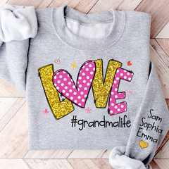 Lofaris Glitter I Love grandmalife and grandkids Gifts Valentine¡¯s Day Sweatshirt