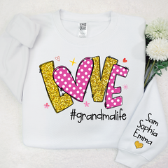 Lofaris Glitter I Love grandmalife and grandkids Gifts Valentine¡¯s Day Sweatshirt