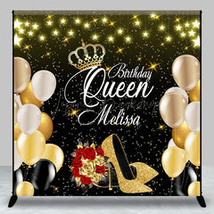 Lofaris Custom Gold Star High Heel Queen Birthday Backdrop