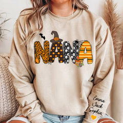 Lofaris Custom Grandkids Nana Font Halloween Sweatshirt