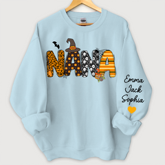 Lofaris Custom Grandkids Nana Font Halloween Sweatshirt