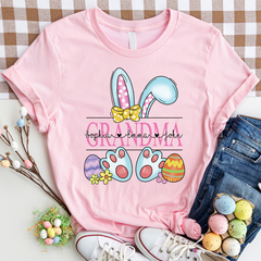 Lofaris Custom Grandma Bunny Kids Easter Days T-Shirt