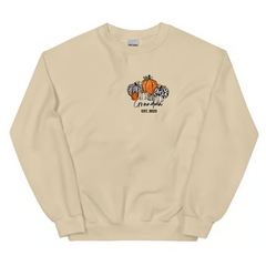 Lofaris Custom Grandma Est Colorful Pumpkins Sweatshirt