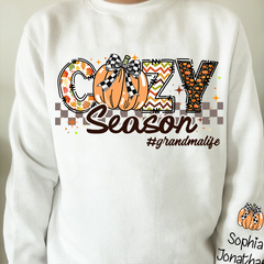 Lofaris Custom Grandma Life Pumpkin Cozy Season Sweatshirt