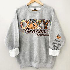 Lofaris Custom Grandma Life Pumpkin Cozy Season Sweatshirt