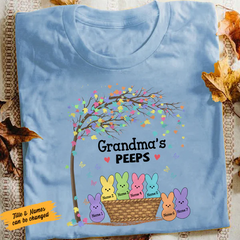 Lofaris Custom Grandma Peeps Cute Bunny Easter T-Shirt