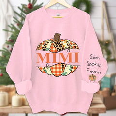 Lofaris Custom Grandma Pumpkin Nickname Mimi Sweatshirt