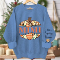 Lofaris Custom Grandma Pumpkin Nickname Mimi Sweatshirt