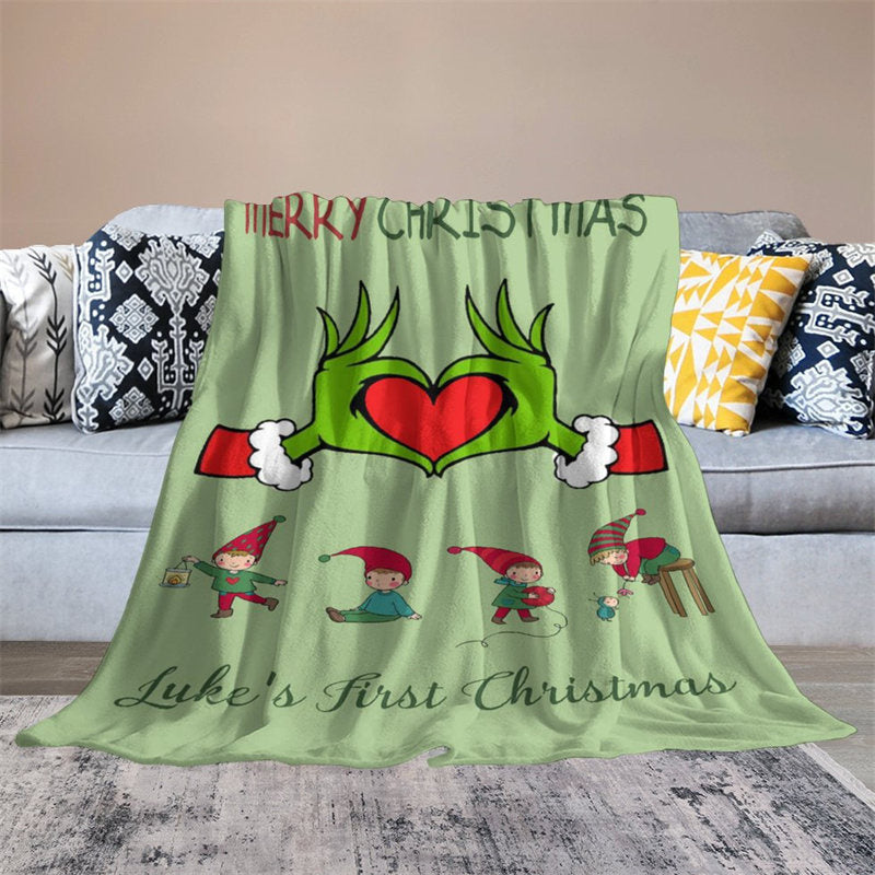 Lofaris Personalized Name Snowman Family Blankets Christmas Gifts