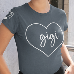 Lofaris Custom Heart Gigi And Kids Mothers Day Family T-Shirt