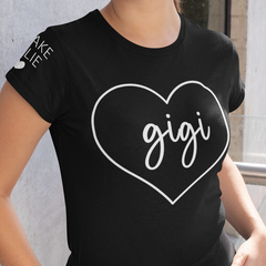 Lofaris Custom Heart Gigi And Kids Mothers Day Family T-Shirt