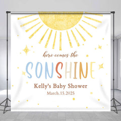 Lofaris Custom Here Comes The Sonshine Baby Shower Backdrop