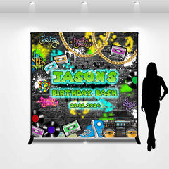 Lofaris Custom Hiphop Brick Wall Birthday Bash Backdrop