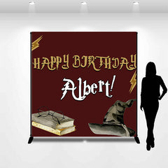 Lofaris Custom Hogwarts Hat Books Happy Birthday Backdrop