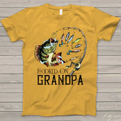 Lofaris Custom Hooked On Poppy Fishing Father’s Day T - Shirt