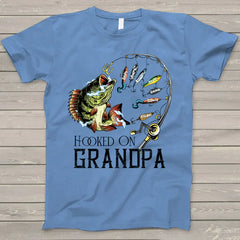 Lofaris Custom Hooked On Poppy Fishing Father’s Day T - Shirt