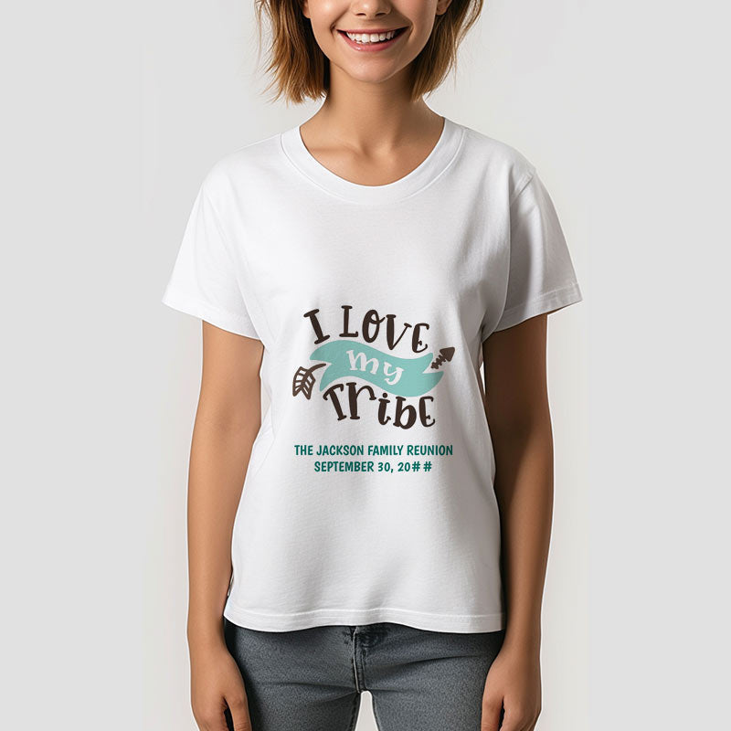 Lofaris Custom I Love My Tribe Family Reunion T-Shirt