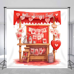 Lofaris Custom Kissing Booth Hearts Valentines Day Backdrop