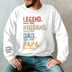 Lofaris Custom Legend Husband Dad Papa Father Day Sweatshirt