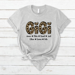 Lofaris Custom Leopard Gigi And Kids Mothers Day Gift T-Shirt