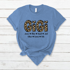 Lofaris Custom Leopard Gigi And Kids Mothers Day Gift T-Shirt