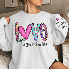 Lofaris Custom Leopard Love Grandma Life Name Sweatshirt