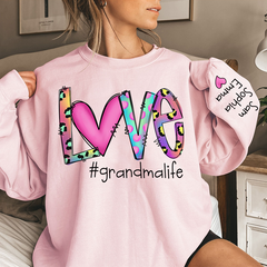 Lofaris Custom Leopard Love Grandma Life Name Sweatshirt