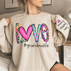 Lofaris Custom Leopard Love Grandma Life Name Sweatshirt