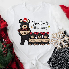 Lofaris Custom Little Bears With Grandkids Christmas T-Shirt