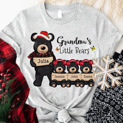 Lofaris Custom Little Bears With Grandkids Christmas T-Shirt