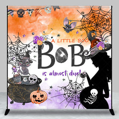 Lofaris Custom Little Boo Is Almost Due Halloween Backdrop