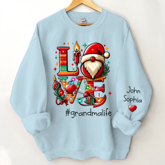 Lofaris Personalized Love Christms Gift For Grandma and Kids Sweatshirt