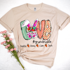 Lofaris Custom Love Easter Grandmalife And Kids T-Shirt